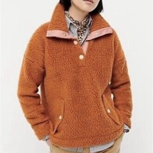 ❗️LAST 1❗️ NWT J. Crew Snap Collar Sweatshirt Polartec Fleece Adobe Women’s Sz S